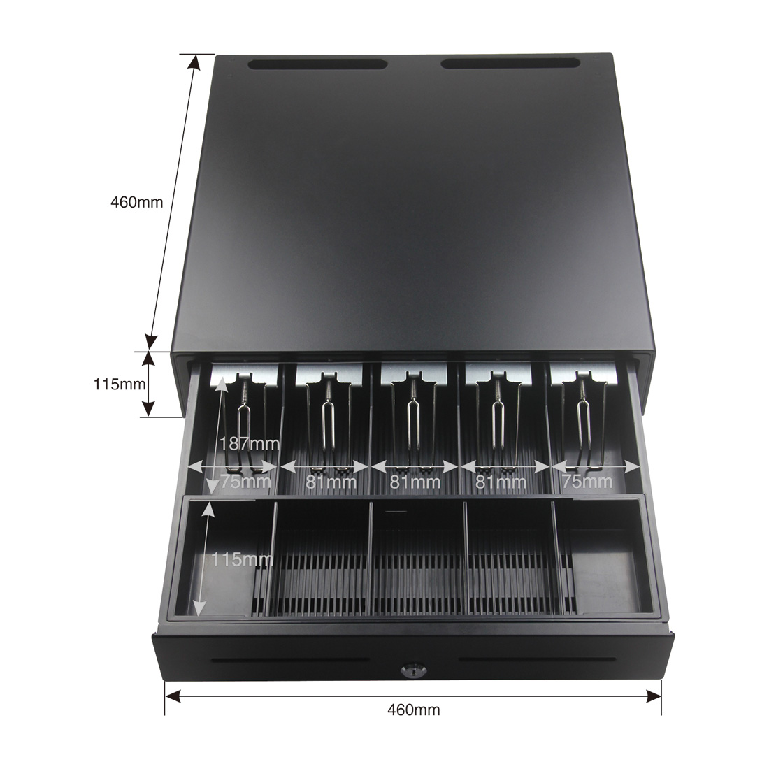 460 cash drawer size